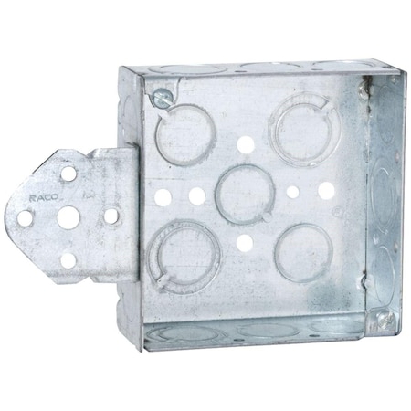 Southwire Electrical Box, 21 cu in, Square Box Type, Steel, Square Shape 52151-B-UPC